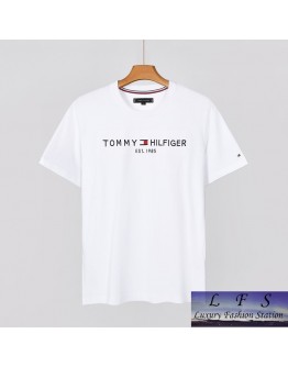 Tommy 全棉圓領短袖T恤