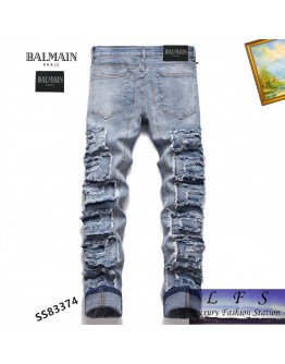 BALMAIN 新款破洞牛仔褲