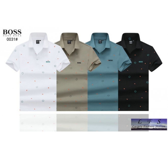 BOSS-2024新款全棉刺繡POLO衫短袖