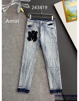 AMIRI-2024新款直筒破洞休閒牛仔褲