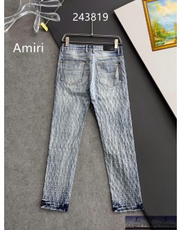 AMIRI-2024新款直筒破洞休閒牛仔褲