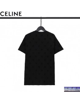 CELINE 植絨全棉短袖T恤