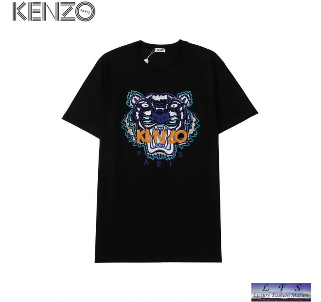 Kenzo 全棉圓領刺繡短T