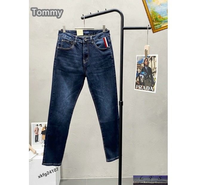 TOMMY-2024秋冬新款直筒牛仔褲