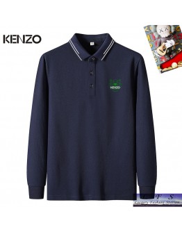 KENZO-2024秋冬新款全棉长袖POLO衫-