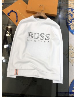 BOSS-2025春季新款絲光棉長袖T恤-